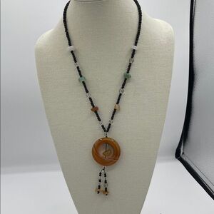 3.23.26-Handcrafted Harmony Buckle Brown Agate Necklace with Aventurine Accents